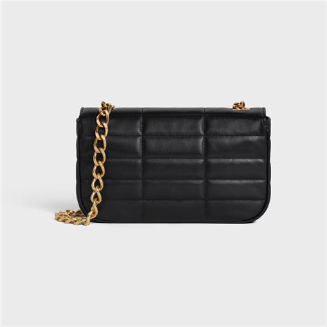 Chain Shoulder Bag Matelasse Monochrome Celine In Black 